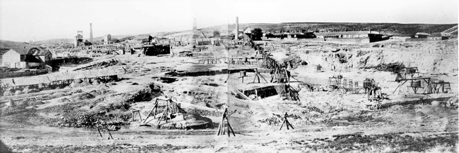 Burra Mine Panorama 1869