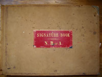 Cover of 1859 National Bank of Australia Signatures Book