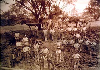A road gang, place unknown