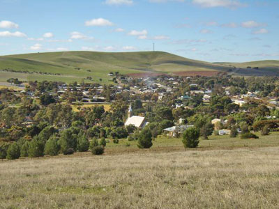 From the town lookout this is a general view of the township of Burra